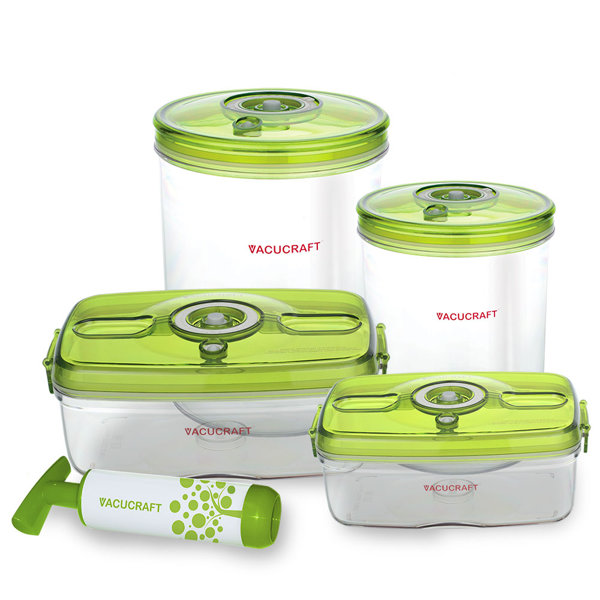 Vacucraft Versatile Vacuum 5 Container Food Storage Set & Reviews Wayfair